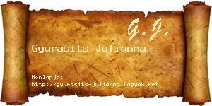Gyurasits Julianna névjegykártya